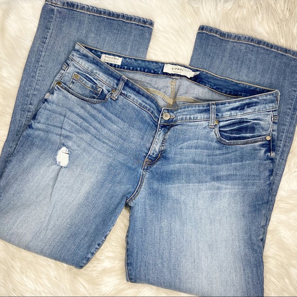 Torrid Relaxed Boot Medium Wash Distressed Jeans